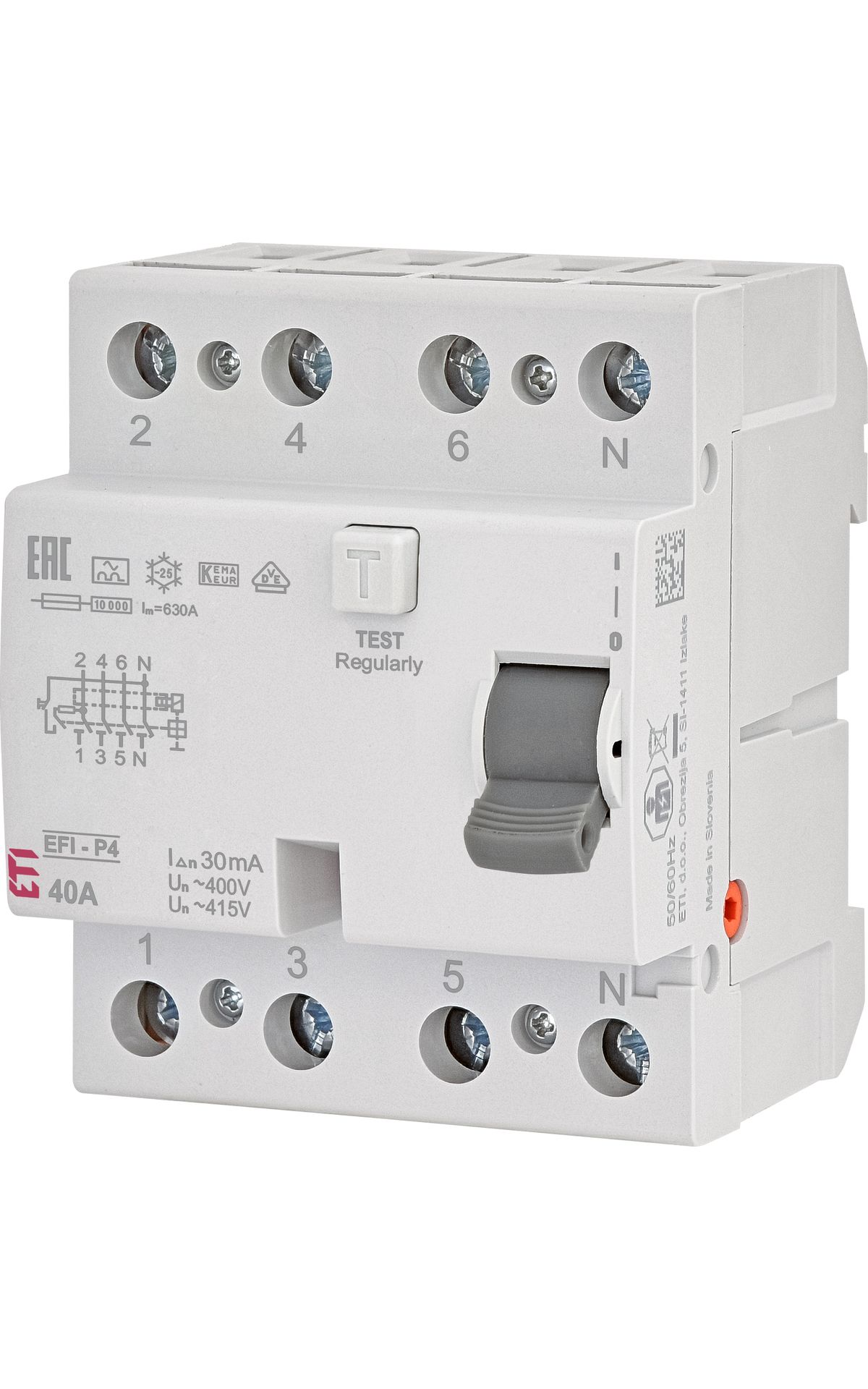 EFI-P4 A 40A/30mA áram-védőkapcsoló