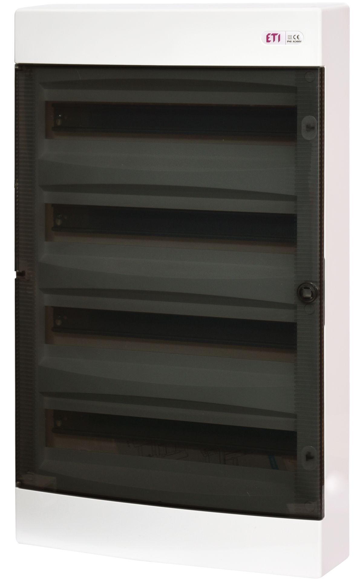 ECT 4x18PT DIDO-E 4x18 modulos elosztó szekrény, falra szerelhető, átlátszó ajtóval