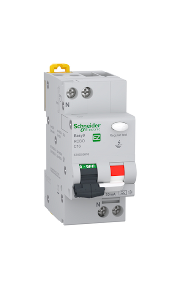 Schneider Electric EASY9 PRO EZ9D55616 Áramvédős kismegszakító, A osztály, 1P-N, C, 16A, 30mA