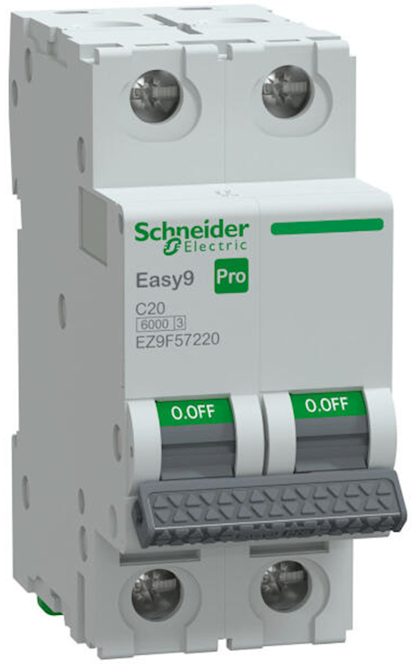 Schneider Electric EASY9 PRO EZ9F57220 Kismegszakító, 2P, C, 20A