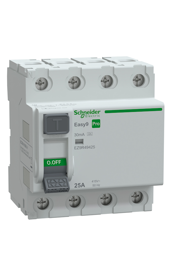 Schneider Electric EASY9 PRO EZ9R49425 Áram-védőkapcsoló, A osztály, 4P, 25A, 30mA