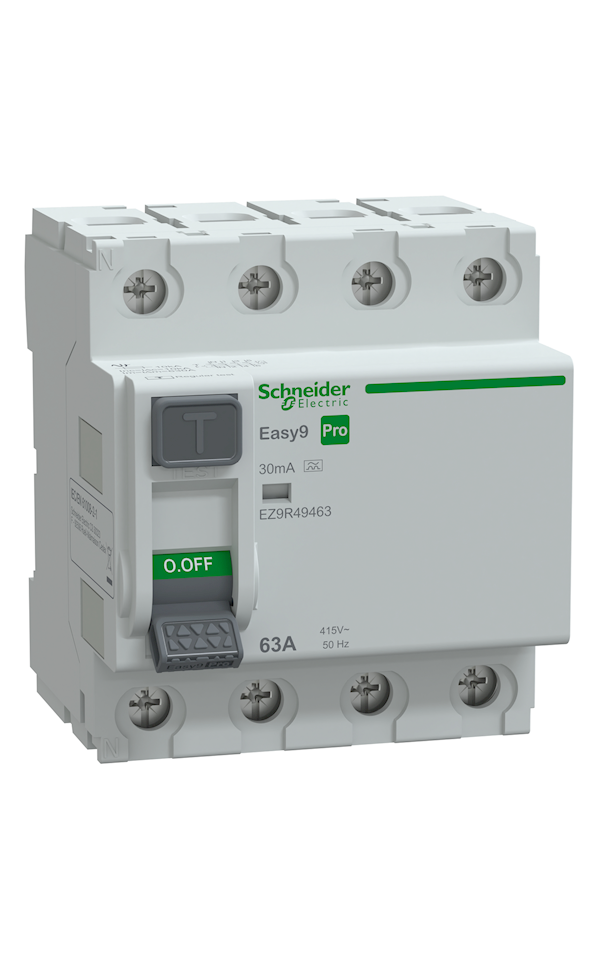 Schneider Electric EASY9 PRO EZ9R49463 Áram-védőkapcsoló, A osztály, 4P, 63A, 30mA