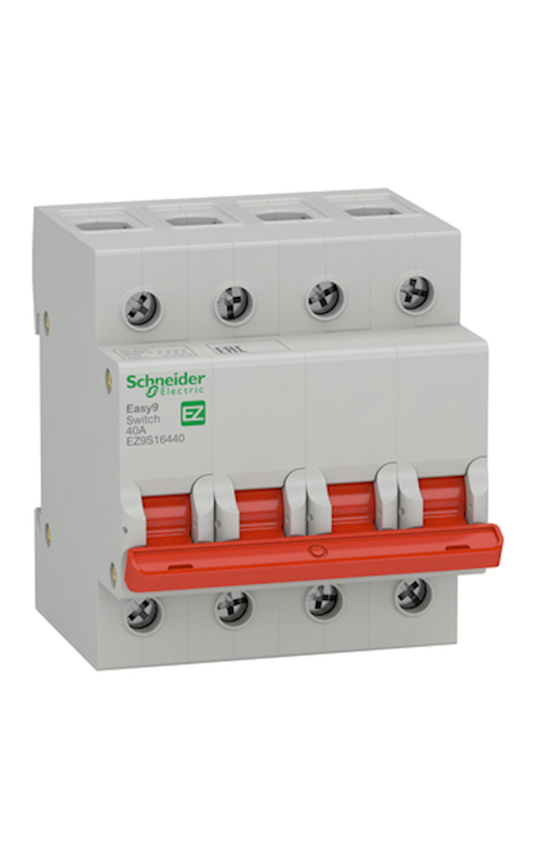 Schneider Electric EASY9 PRO EZ9S16440 Szakaszolókapcsoló, 4P, 40A