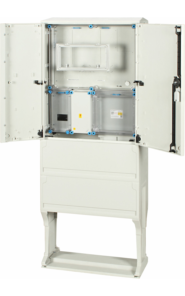 Hensel HB33K0F2E4-U1 szabadtéri fogyasztásmérő szekrény, M63–80 A/H63 A, szabadvezetékes, szabadon álló