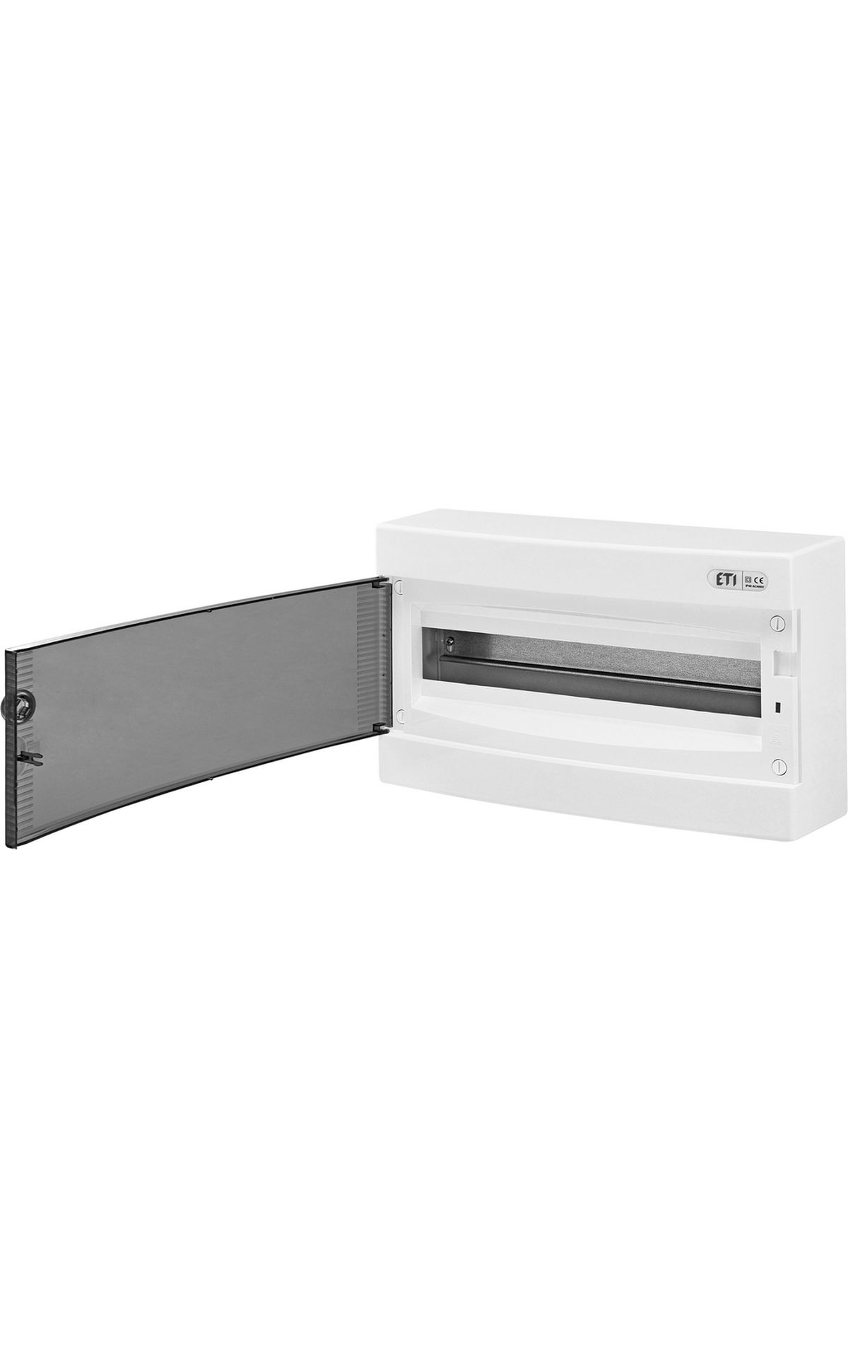 ECT18PT DIDO-E 1x18 modulos elosztó szekrény, falra szerelhető, átlátszó ajtóval