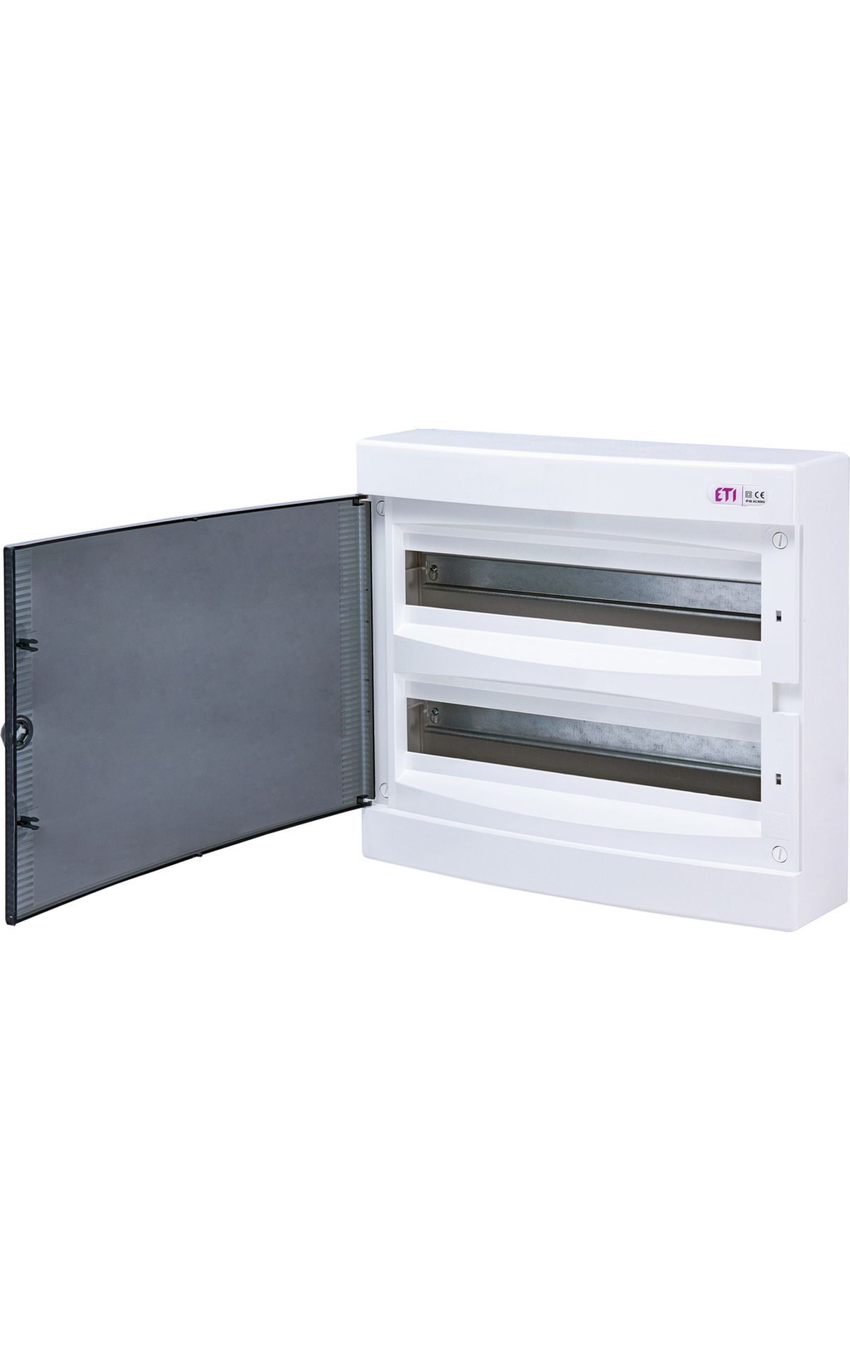 ECT 2x18PT DIDO-E 2x18 modulos elosztó szekrény, falra szerelhető, átlátszó ajtóval